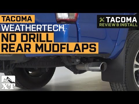Tacoma Weathertech No Drill Rear Black MudFlaps (2016-2019) Review & Install