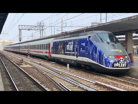 IC 605 Milano C.le - Lecce con locomotori E414.153 +138 in livrea Italia’s got Talent a Bologna Cle