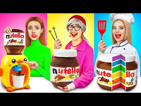 Me vs Grandma Cooking Challenge | Cake Decorating Sweet Battle by RATATA