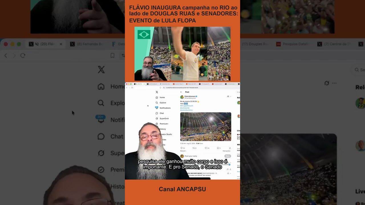 FLÁVIO INAUGURA campanha no RIO ao lado de DOUGLAS RUAS e SENADORES: EVENTO de L