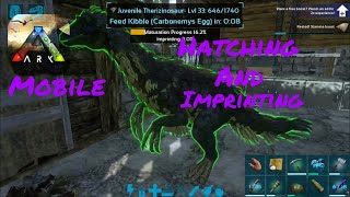 Ark Survival Evolved Mobile: Therizino raising and imprinting + dyeing dinos