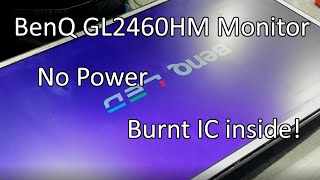 Video thumbnail for BenQ GL2460HM 24" FHD monitor repair - No power, exploded IC inside by FairRepair EN