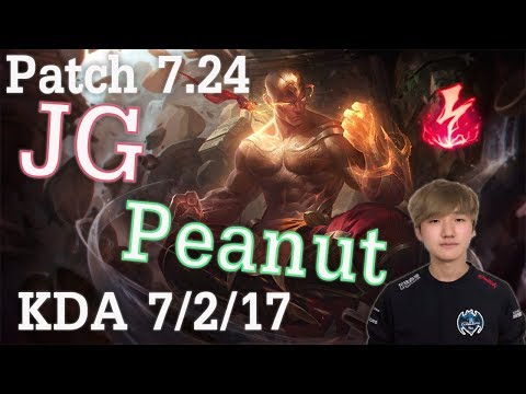 Lz Peanut Lee sin Vs Kha zix Patch 7.24 KDA 7/2/17