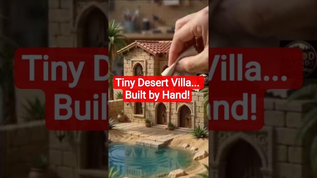 Tiny Desert Oasis Villa Built by Hand! 🤯 #Shorts