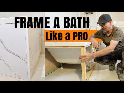 Framing and finishing a bath panel with a return how to finish the return corner