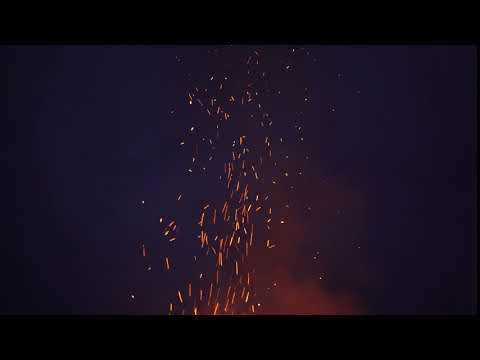 Embers Floating In The Air From Burning Woods | Free stock video | Alaine Media