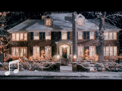 Home Alone Movie Ambience | Full Score with Falling Snow & Cinematic Soundscape | 5-Hour Loop