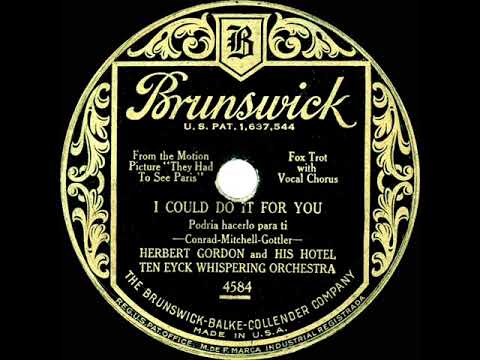 1929 Herb Gordon - I Could Do It For You (Billy Ross, vocal)