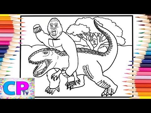 Godzilla vs. Kong Coloring Pages/Two Fighting Monsters/Disfigure - Blank [NCS Release]