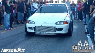 Mitsubishi Evo with bolt ons vs Turbo K20 Civic Hatch