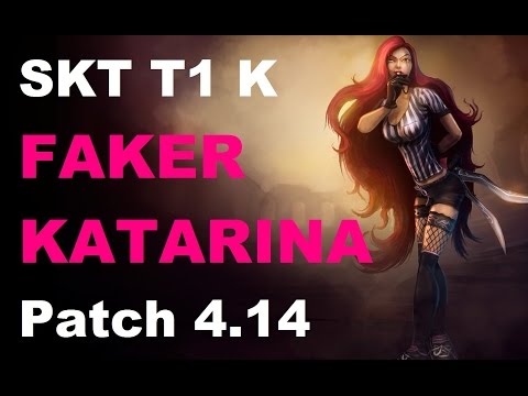 SKT T1 Faker Katarina vs Twisted Fate mid feat. CJF Space Tristana | KR SoloQ Patch 4.14 | 1080p