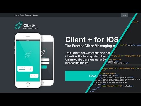 Web Design Speed art + Speed Code - Client Messaging Website