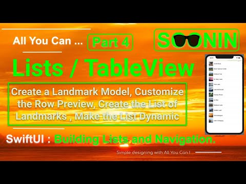 SwiftUI : Beginners : Part 4 : Building Dynamic List with custom row (TableView)