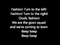 Glee's fashion night out - lyrics 