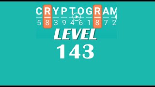 Cryptogram Level 143 Answers ✅ | Go Answer