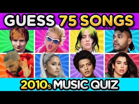 GUESS THE 2010s SONG in 3 Seconds | 75 Songs Quiz Challenge