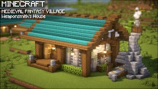 How to Build a Medieval Fantasy Village | Weaponsmith's House | Minecraft Tutorial