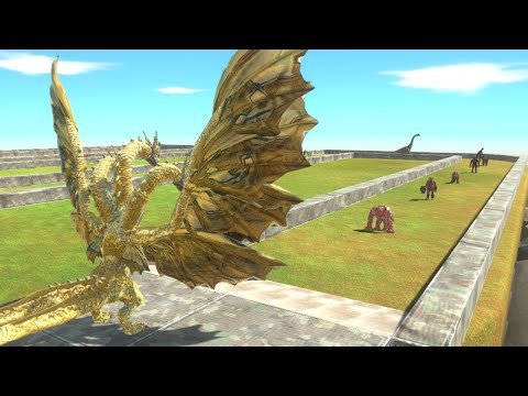 KING GHIDORAH Death Run Tour - Animal Revolt Battle Simulator