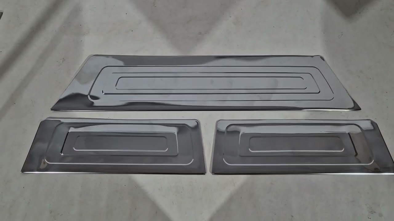 Накладки на внутренние пороги (3 шт, нержавейка) Video 1
