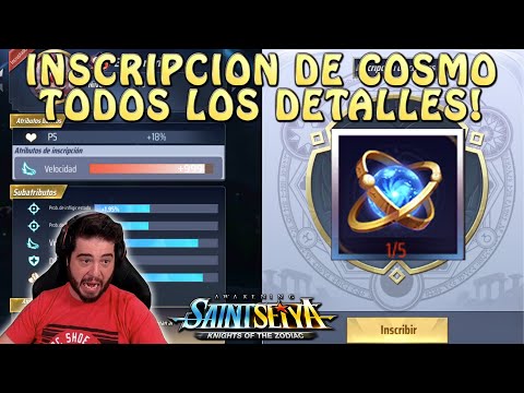 INSCRIPCION DE COSMO! TODO LO QUE DEBES SABER ANTES DE USARLO! Saint Seiya Awakening
