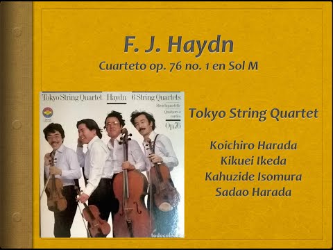 Haydn, String Quartet Op 76, no 1 - Video Score . Tokyo Quartet
