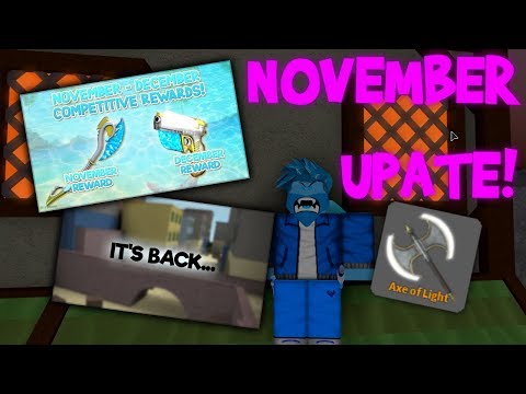 New Items Added To Roblox Mmx Axe And Gun Smotret Onlajn Na - november mmx update is here new items leaderboards and more