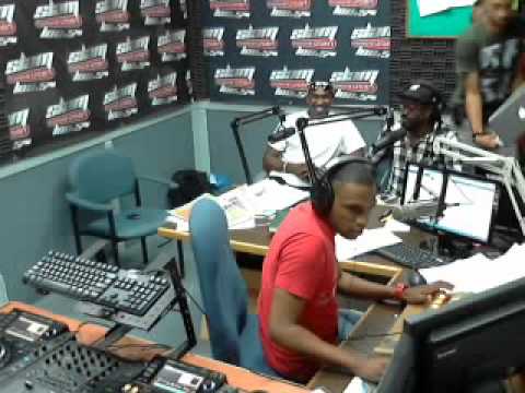 Beenie Man and Dwayne Bravo at Slam 100.5fm to release Badman Soca