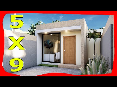 PLAN of SMALL and ECONOMIC HOUSE 5x9 meters 1 Floor