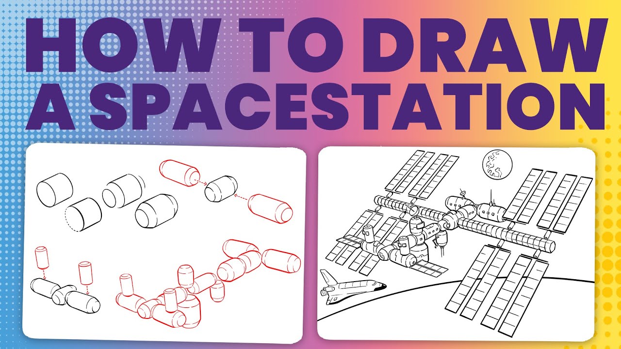 How to draw a space station