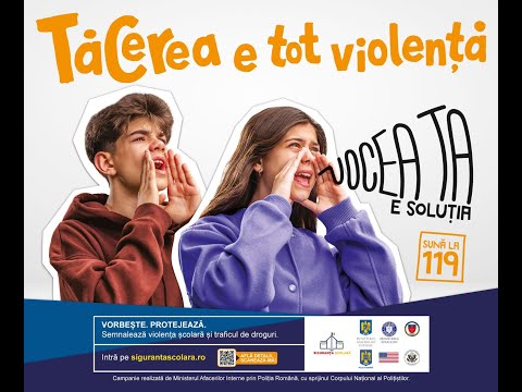 Parteneriat pentru siguranța copiilor și lansarea campaniei realizate de Poliția Română, intitulată „Tăcerea e tot violență. Vocea ta e soluția”