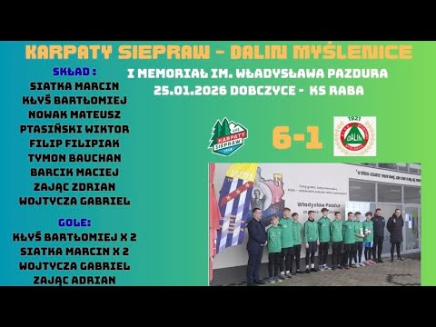 Karpaty Siepraw  - Dalin Myślenice 6:1   I Memoriał im. Władysława Pazdura 25.01.2026