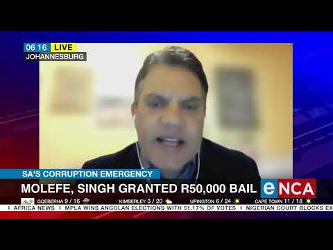Molefe, Singh granted R50,000 bail