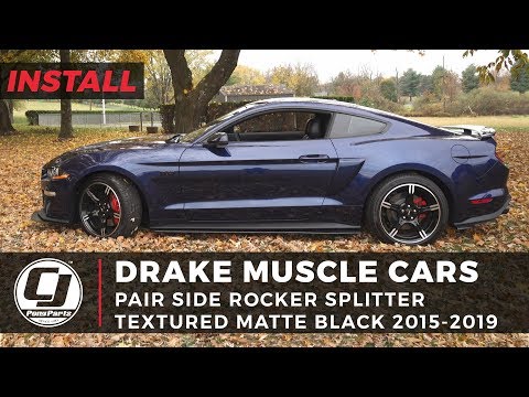 2015-2023 Mustang Install | Drake Muscle Cars Side Rocker Splitters
