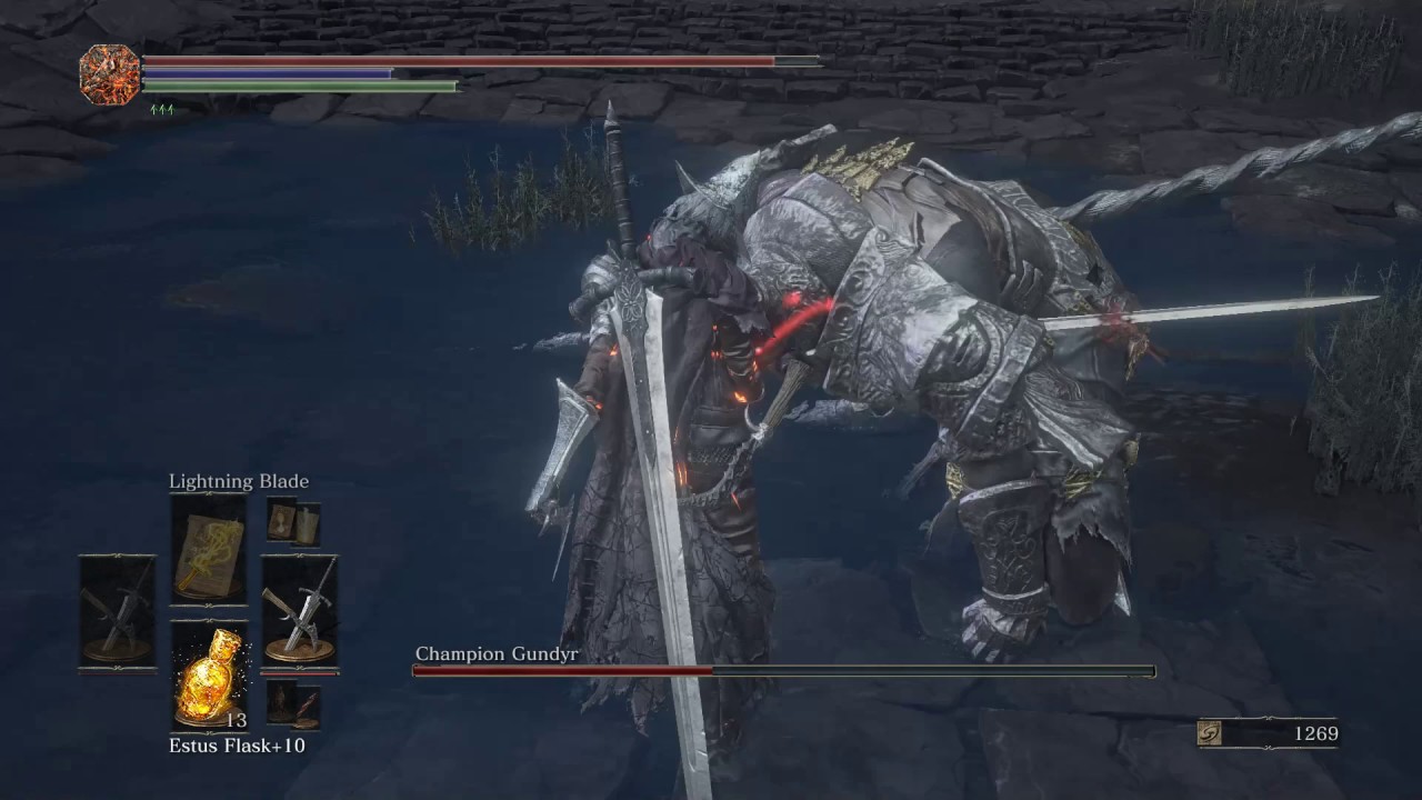 Dark Souls 3 - Champion Gundyr w/ Farron Greatsword Parry/Riposte Only (NG++)