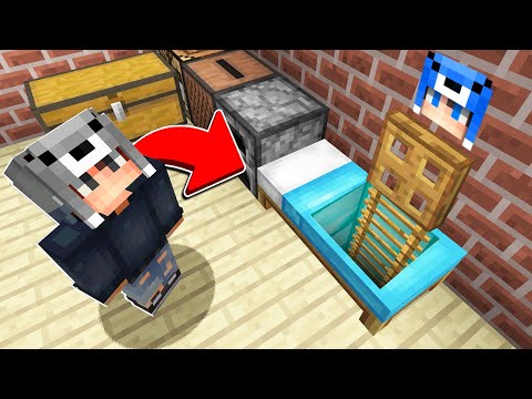 İKİZİMİN YATAĞININ ALTINDA GEÇİT BULDUM! 😱 - Minecraft