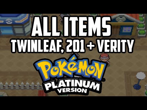 EVERY Item in Twinleaf Town, Route 201, Lake Verity - Pokemon Platinum