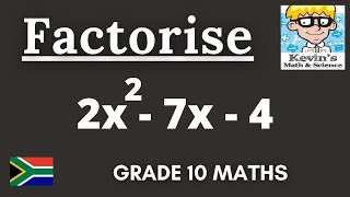 Trinomial Factorisation grade 10: Number in front not a 1