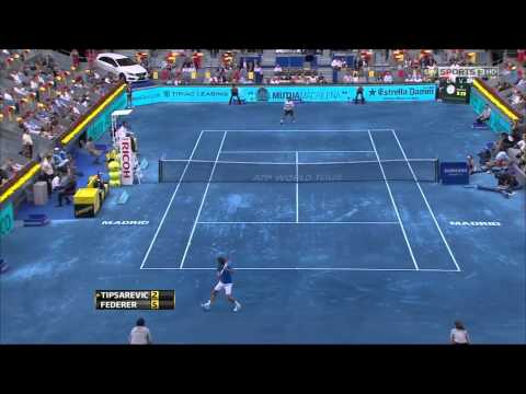 ATP Madrid 2012 S.F - Federer vs Tipsarevic Highlights HD