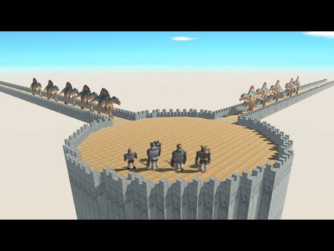 ELITE APE TEAM vs Army from ALL UNITS on Double Bridge Animal Revolt Battle Simulator