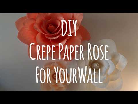 DIY Crepe Paper Wall Rose Tutorial