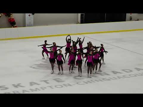 Gold Ice Intermediate synchronized skating team at 2025 Gold Ice Gala