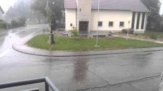 preview picture of video 'Hagelunwetter Zollernalbkreis (Bisingen) / Hailstorm over Bisingen 06.08.2013'