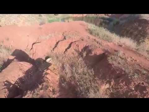 Bauxite quarry in Otranto - Puglia - Aerial view