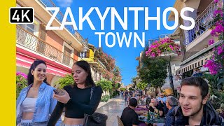 Zakynthos Town, Greece 4K Walking Tour | No Talking