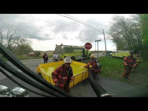 Engine 21 response to a Working House Fire in Millersburg