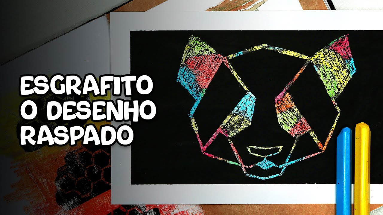 DESENHO RASPADO | Aprenda a fazer a técnica do esgrafito