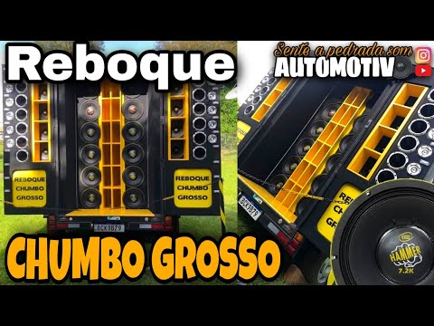 REBOQUE CHUMBO GROSSO EROS HAMMER 7.2K/SENTE A PEDRADA SOM AUTOMOTIVO