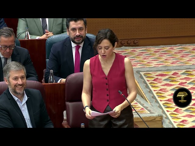 Repaso de Ayuso a la oposición en la Asamblea de Madrid