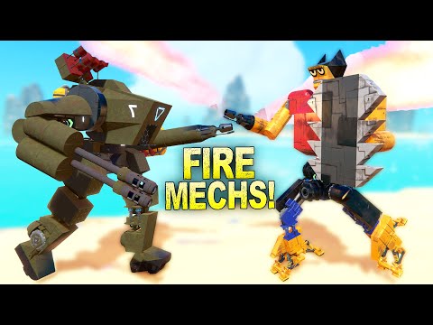 Who Can Build The Deadliest FIRE MECH! [Trailmakers]