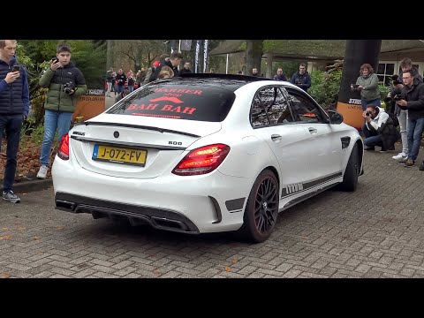BRABUS 600 Mercedes C63 S AMG with Akrapovic Exhaust - LOUD Revs & Accelerations !